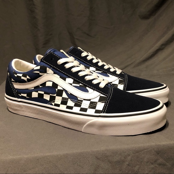 checkered flame old skool vans